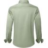 J.VER Boy’s Long Sleeve Dress Shirts Solid Stretch Wrinkle-Free Shirt Kids Casual Button Down Shirts School Uniform(Sage Green)