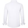 J.VER Boy’s Long Sleeve Dress Shirts Solid Stretch Wrinkle-Free Shirt Kids Casual Button Down Shirts School Uniform(White)
