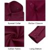 J.VER Button Down Shirts for Women Stretch Collared Cotton Long Sleeve Dress Shirt Business Casual Blouse for Work(Burgundy)