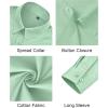 J.VER Button Down Shirts for Women Stretch Collared Cotton Long Sleeve Dress Shirt Business Casual Blouse for Work(Light Green)