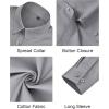 J.VER Button Down Shirts for Women Stretch Collared Cotton Long Sleeve Dress Shirt Business Casual Blouse for Work(Light Grey)