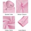 J.VER Button Down Shirts for Women Stretch Collared Cotton Long Sleeve Dress Shirt Business Casual Blouse for Work(Light Pink)