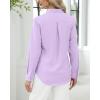 J.VER Button Down Shirts for Women Stretch Collared Cotton Long Sleeve Dress Shirt Business Casual Blouse for Work(Light Purple)