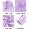 J.VER Button Down Shirts for Women Stretch Collared Cotton Long Sleeve Dress Shirt Business Casual Blouse for Work(Light Purple)