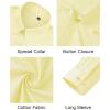 J.VER Button Down Shirts for Women Stretch Collared Cotton Long Sleeve Dress Shirt Business Casual Blouse for Work(Light Yellow)
