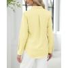 J.VER Button Down Shirts for Women Stretch Collared Cotton Long Sleeve Dress Shirt Business Casual Blouse for Work(Light Yellow)