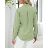 J.VER Button Down Shirts for Women Stretch Collared Cotton Long Sleeve Dress Shirt Business Casual Blouse for Work(Sage Green)
