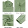 J.VER Button Down Shirts for Women Stretch Collared Cotton Long Sleeve Dress Shirt Business Casual Blouse for Work(Sage Green)