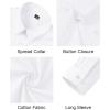 J.VER Button Down Shirts for Women Stretch Collared Cotton Long Sleeve Dress Shirt Business Casual Blouse for Work(White)