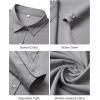 J.VER Button Down Shirts for Women Wrinkle Free Long Sleeve Dress Shirt Business Casual Work Blouse with Pocket(Grey)