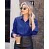 J.VER Button Down Shirts for Women Wrinkle Free Long Sleeve Dress Shirt Business Casual Work Blouse with Pocket(Royal Blue)