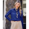 J.VER Button Down Shirts for Women Wrinkle Free Long Sleeve Dress Shirt Business Casual Work Blouse with Pocket(Royal Blue)