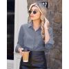 J.VER Button Down Shirts for Women Wrinkle Free Long Sleeve Dress Shirt Business Casual Work Blouse with Pocket(Silver Grey)