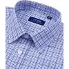 J.VER Dress Shirts for Men Cotton Long Sleeve Button Down Shirt Business Casual Classic Plaid Tops with Pocket(Blue Grey Gingham)
