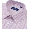 J.VER Dress Shirts for Men Cotton Long Sleeve Button Down Shirt Business Casual Classic Plaid Tops with Pocket(Blue Orange Plaid)