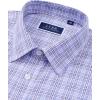 J.VER Dress Shirts for Men Cotton Long Sleeve Button Down Shirt Business Casual Classic Plaid Tops with Pocket(Blue Red Gingham)