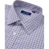J.VER Dress Shirts for Men Cotton Long Sleeve Button Down Shirt Business Casual Classic Plaid Tops with Pocket(Blue Red Plaid)