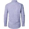J.VER Dress Shirts for Men Cotton Long Sleeve Button Down Shirt Business Casual Classic Plaid Tops with Pocket(Blue Red Plaid)
