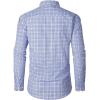 J.VER Dress Shirts for Men Cotton Long Sleeve Button Down Shirt Business Casual Classic Plaid Tops with Pocket(Grey Gingham)