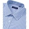 J.VER Dress Shirts for Men Cotton Long Sleeve Button Down Shirt Business Casual Classic Plaid Tops with Pocket(Light Blue Plaid)