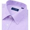 J.VER Dress Shirts for Men Cotton Long Sleeve Button Down Shirt Business Casual Classic Plaid Tops with Pocket(Purple Gingham)