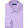 J.VER Dress Shirts for Men Cotton Long Sleeve Button Down Shirt Business Casual Classic Plaid Tops with Pocket(Purple Gingham)