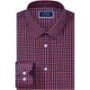 J.VER Dress Shirts for Men Cotton Long Sleeve Button Down Shirt Business Casual Classic Plaid Tops with Pocket(Red Gingham)
