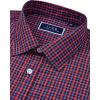 J.VER Dress Shirts for Men Cotton Long Sleeve Button Down Shirt Business Casual Classic Plaid Tops with Pocket(Red Gingham)