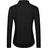 J.VER Dress Shirts for Women Button Down Wrinkle Free Shirt Business Casual Long Sleeve Work Blouse with Pocket(Black)