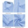 J.VER Dress Shirts for Women Button Down Wrinkle Free Shirt Business Casual Long Sleeve Work Blouse with Pocket(Light Blue)