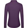 J.VER Dress Shirts for Women Button Down Wrinkle Free Shirt Business Casual Long Sleeve Work Blouse with Pocket(Purple)