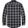 J.VER Flannel Shirt for Men Plaid Long Sleeve Casual Button Down Shirts Regular Fit Cotton Buffalo Checkered Top with Pockets(Black Grey)