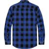 J.VER Flannel Shirt for Men Plaid Long Sleeve Casual Button Down Shirts Regular Fit Cotton Buffalo Checkered Top with Pockets(Blue Black)