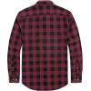 J.VER Flannel Shirt for Men Plaid Long Sleeve Casual Button Down Shirts Regular Fit Cotton Buffalo Checkered Top with Pockets(Dark Red)