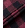 J.VER Flannel Shirt for Men Plaid Long Sleeve Casual Button Down Shirts Regular Fit Cotton Buffalo Checkered Top with Pockets(Dark Red)
