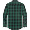 J.VER Flannel Shirt for Men Plaid Long Sleeve Casual Button Down Shirts Regular Fit Cotton Buffalo Checkered Top with Pockets(Green Black)