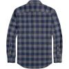 J.VER Flannel Shirt for Men Plaid Long Sleeve Casual Button Down Shirts Regular Fit Cotton Buffalo Checkered Top with Pockets(Grey Navy)