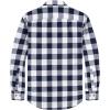 J.VER Flannel Shirt for Men Plaid Long Sleeve Casual Button Down Shirts Regular Fit Cotton Buffalo Checkered Top with Pockets(Navy White)