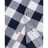 J.VER Flannel Shirt for Men Plaid Long Sleeve Casual Button Down Shirts Regular Fit Cotton Buffalo Checkered Top with Pockets(Navy White)