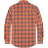J.VER Flannel Shirt for Men Plaid Long Sleeve Casual Button Down Shirts Regular Fit Cotton Buffalo Checkered Top with Pockets(Orange)