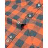 J.VER Flannel Shirt for Men Plaid Long Sleeve Casual Button Down Shirts Regular Fit Cotton Buffalo Checkered Top with Pockets(Orange)