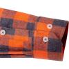 J.VER Flannel Shirt for Men Plaid Long Sleeve Casual Button Down Shirts Regular Fit Cotton Buffalo Checkered Top with Pockets(Orange)