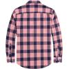 J.VER Flannel Shirt for Men Plaid Long Sleeve Casual Button Down Shirts Regular Fit Cotton Buffalo Checkered Top with Pockets(Pink)