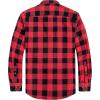 J.VER Flannel Shirt for Men Plaid Long Sleeve Casual Button Down Shirts Regular Fit Cotton Buffalo Checkered Top with Pockets(Red Black)