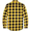 J.VER Flannel Shirt for Men Plaid Long Sleeve Casual Button Down Shirts Regular Fit Cotton Buffalo Checkered Top with Pockets(Yellow Black)