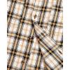 J.VER Flannel Shirt for Men Plaid Long Sleeve Casual Button Down Shirts Regular Fit Cotton Buffalo Checkered Top with Pockets(Yellow White)