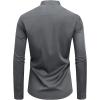 J.VER Men’s Banded Collar Dress Shirt Mandarin Long Sleeve Button Down Shirts Stretch Collarless Tops with Pocket(Grey)
