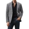 J.VER Mens Casual Blazer Sport Coat One Button Business Stylish Suit Jacket