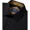 J.VER Men’s Casual Long Sleeve Stretch Dress Shirt Wrinkle-Free Regular Fit Button Down Shirts(Black Gold)