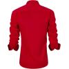 J.VER Men’s Casual Long Sleeve Stretch Dress Shirt Wrinkle-Free Regular Fit Button Down Shirts(Bright Red)